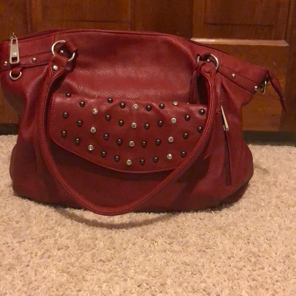 Red Purse with Clutch